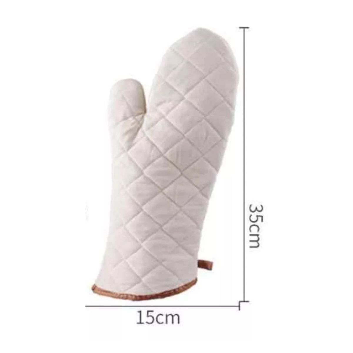 GENERICO - Set 2 Guante Mano Cocina Algodón Largo 37cm Protege Horno Cocina