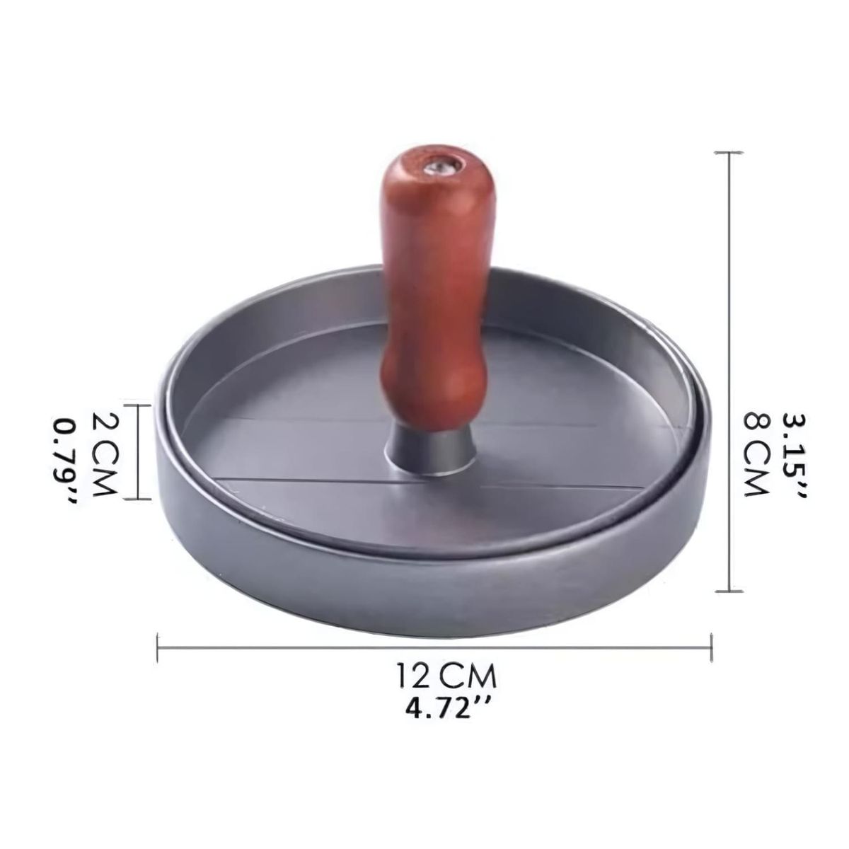 GENERICO - Prensa Para Hamburguesas Molde Para Hamburguesa De Aluminio.