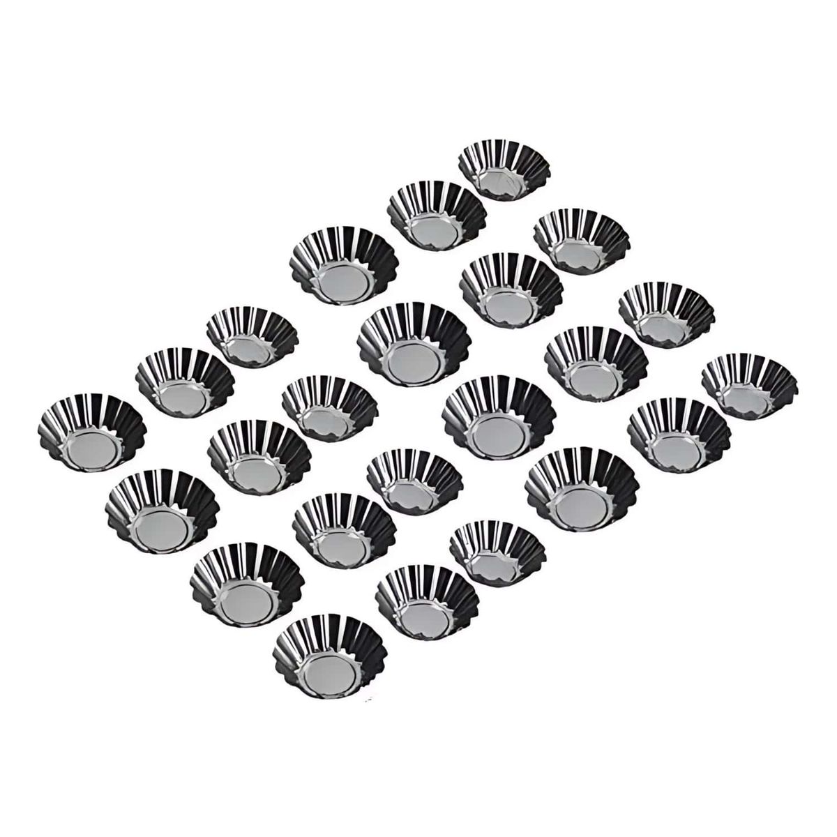 GENERICO - Set 24 Moldes de Tartaleta Desmontable 10cm Cocina Reposteria