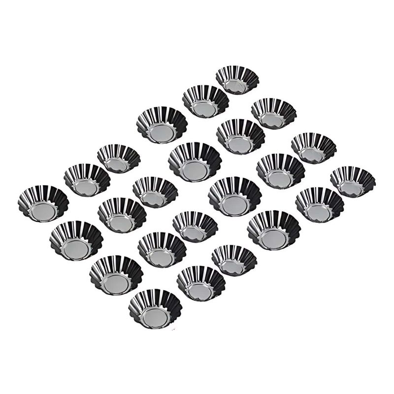 GENERICO - Set 24 Moldes de Tartaleta Desmontable 105cm Cocina Reposteria.