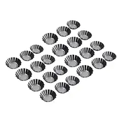 GENERICO - Set 24 Moldes de Tartaleta Desmontable 10cm Cocina Reposteria