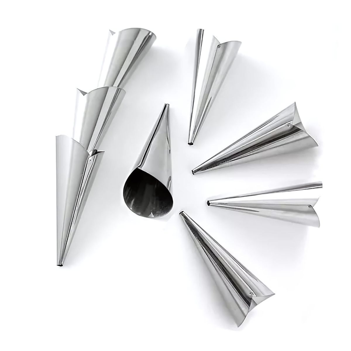 GENERICO - Set 6 Moldes Cono Para Cachitos Cannoli Croissant Reposteria