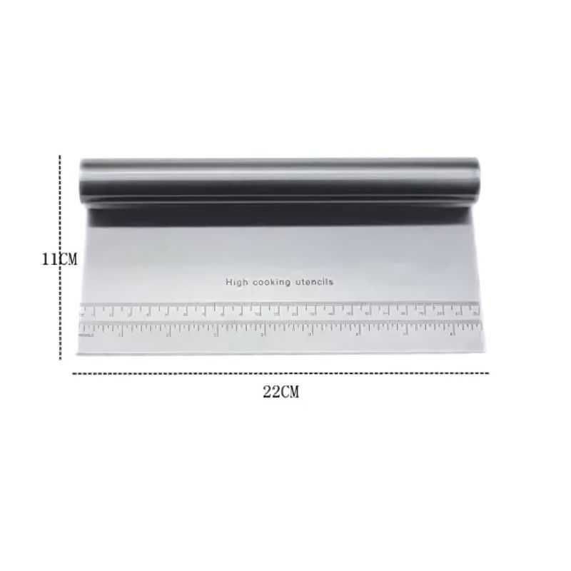 GENERICO - Scraper Cortador De Masa Con Regla 21cm Cocina Reposteria