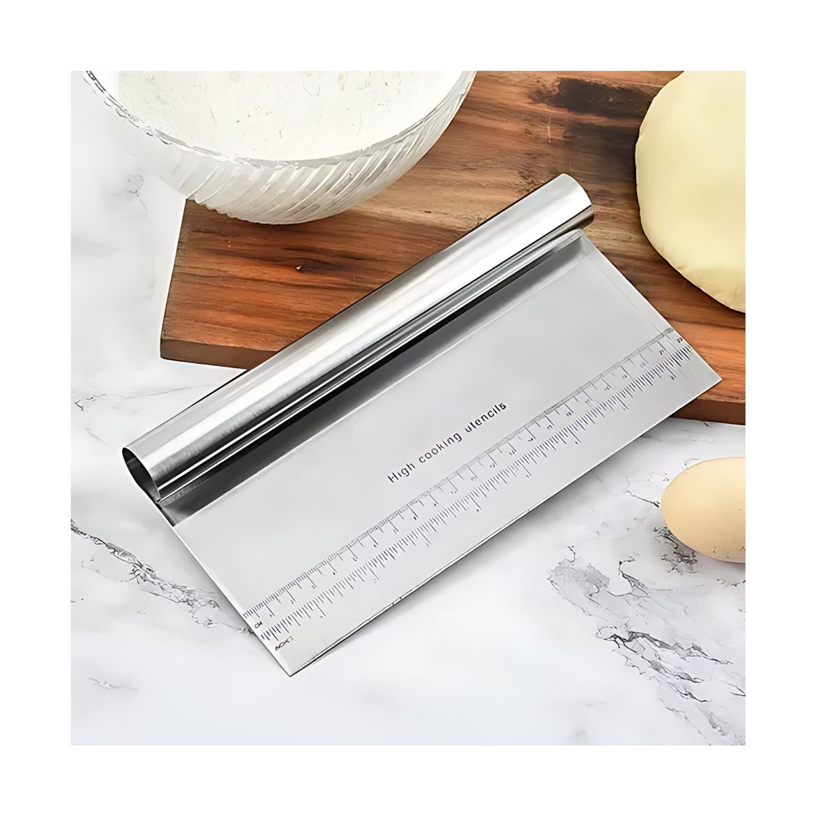 GENERICO - Scraper Cortador De Masa Con Regla 21cm Cocina Reposteria