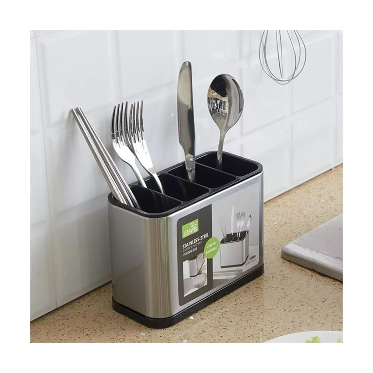 GENERICO - Organizador Escurridor Metalico Para Cubiertos Menaje Cocina