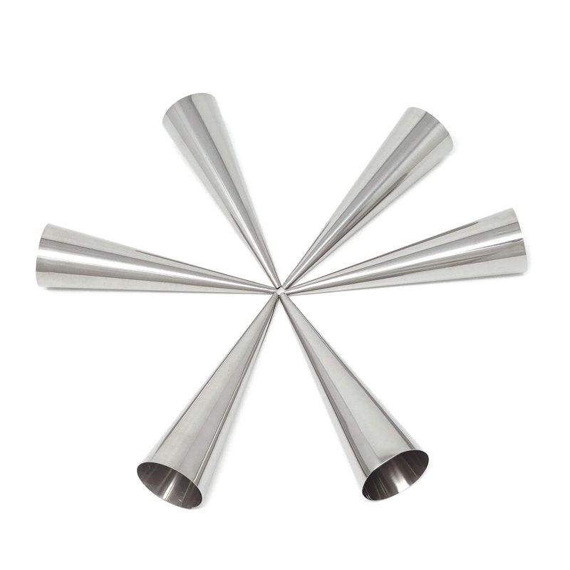GENERICO - Set de 6 Moldes con Forma de Cono para Cannolis y Croissants