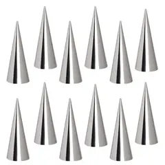 GENERICO - Set de 12 Moldes con Forma de Cono para Cannolis y Croissants