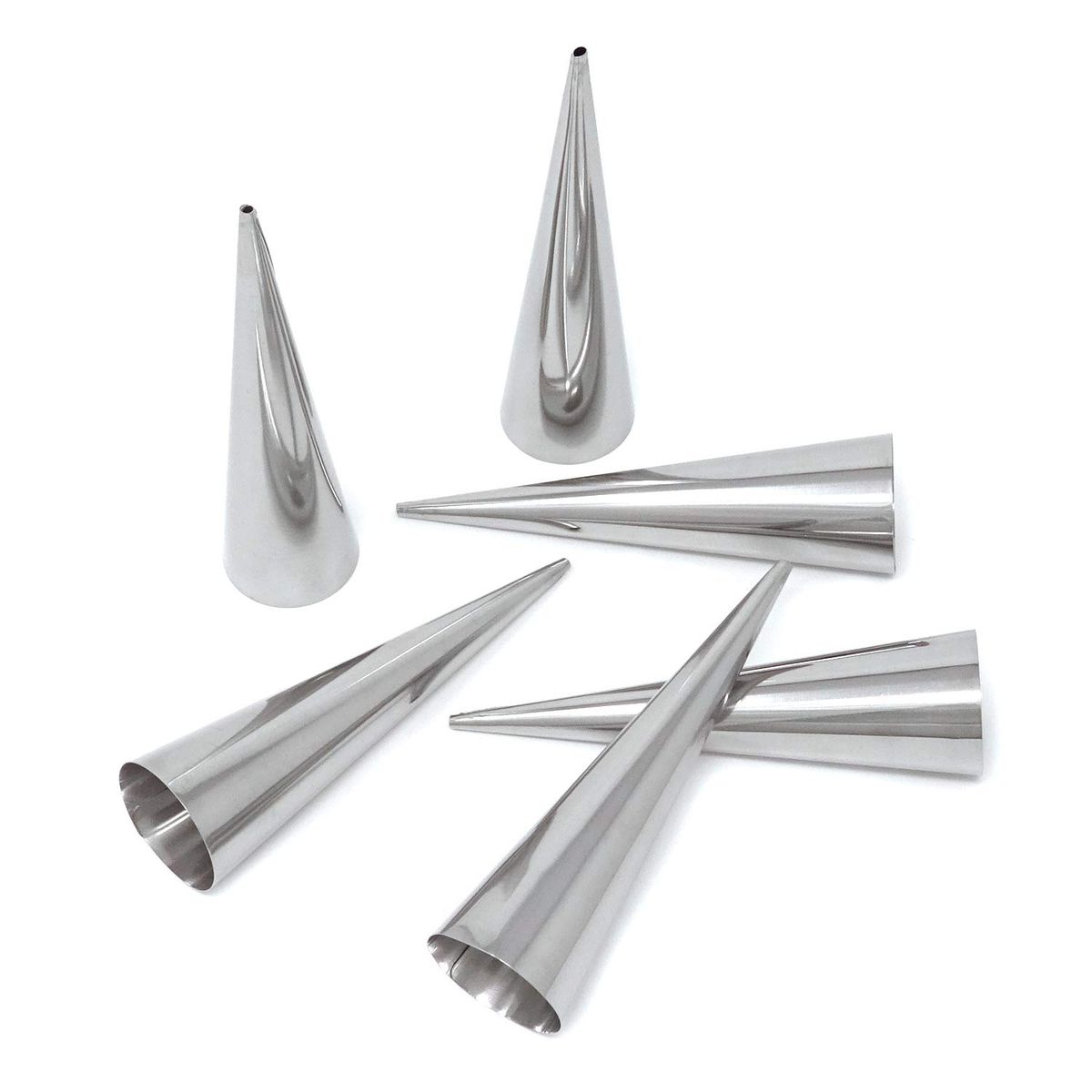 GENERICO - Set de 24 Moldes con Forma de Cono para Cannolis y Croissants