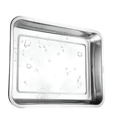 GENERICO - Bandeja Multiuso Rectangular de Acero para Horno 36x27 cm