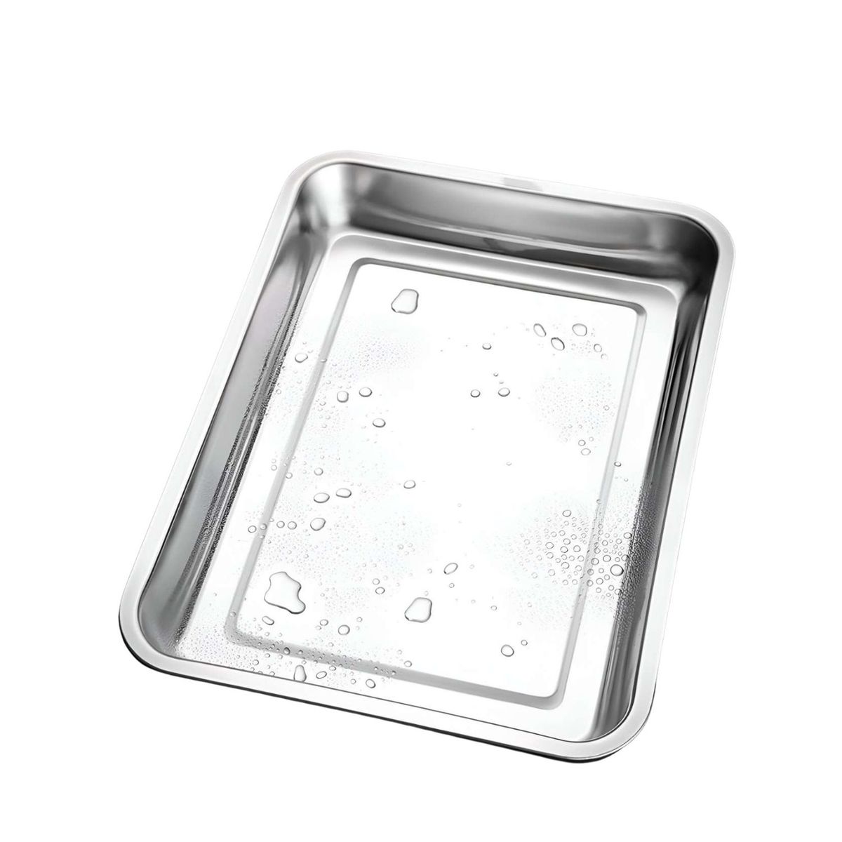 GENERICO - Bandeja Multiuso Rectangular de Acero para Horno 36x27 cm