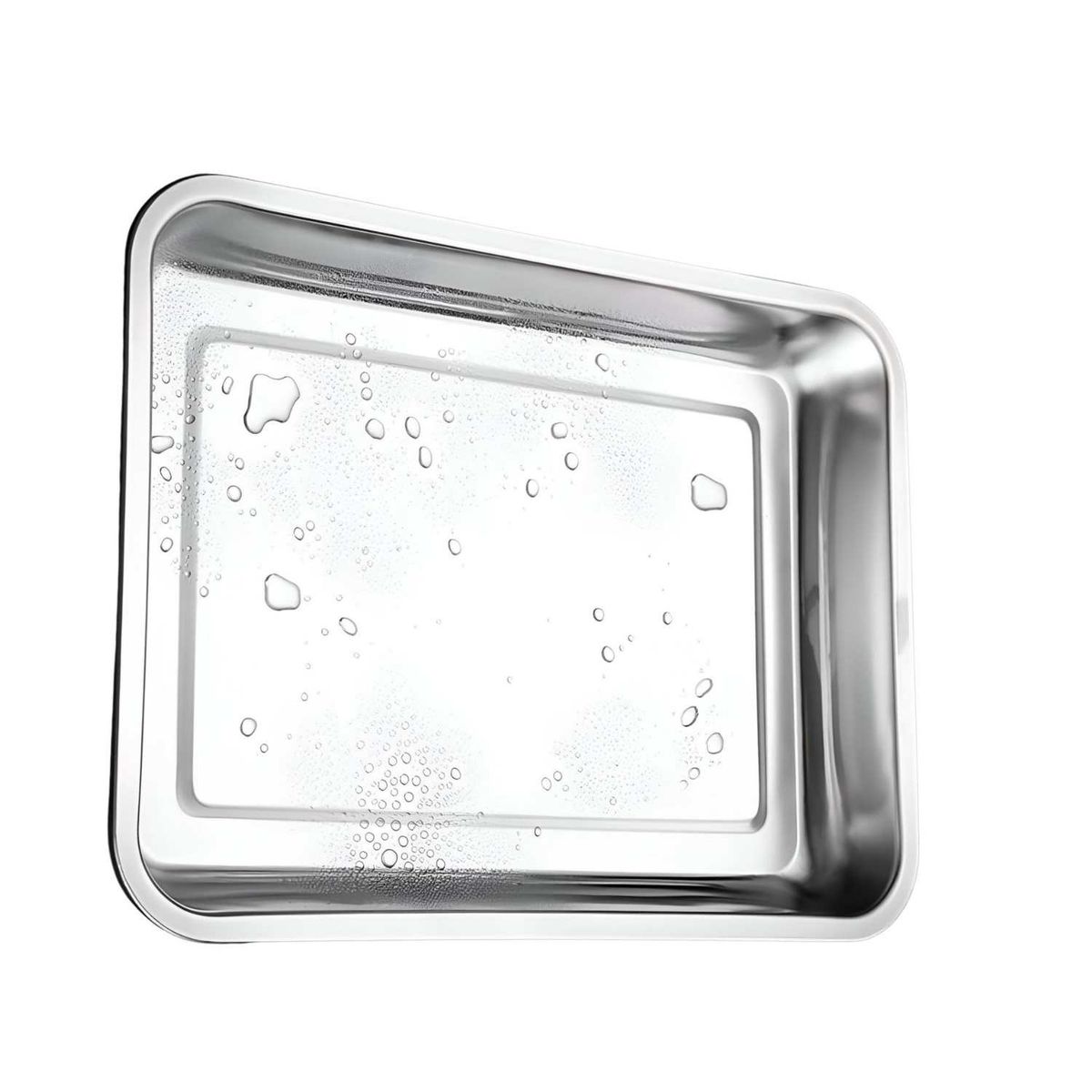 GENERICO - Bandeja Rectangular Profunda de Acero para Horno 32x22 cm