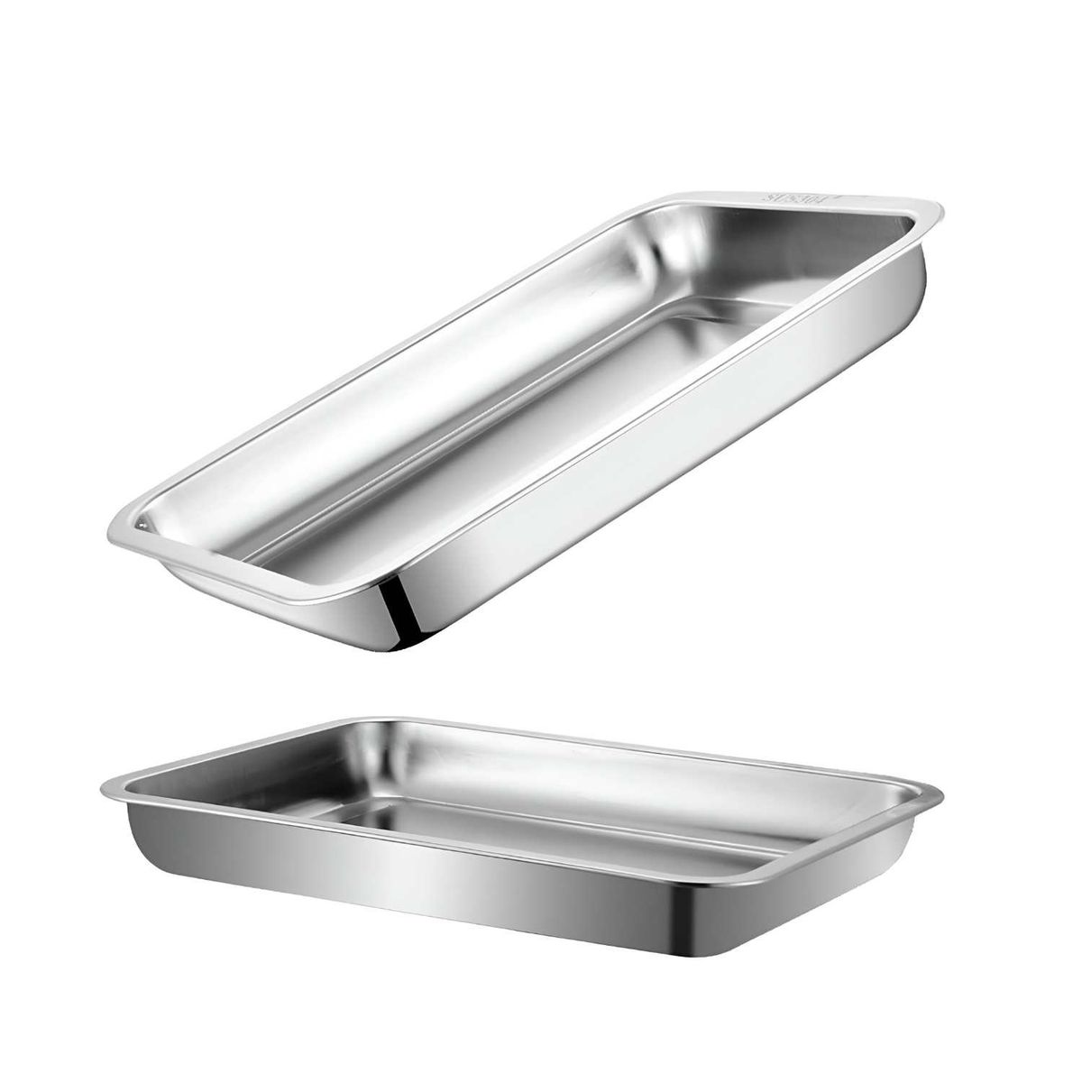 GENERICO - Bandeja Rectangular Profunda de Acero para Horno 32x22 cm