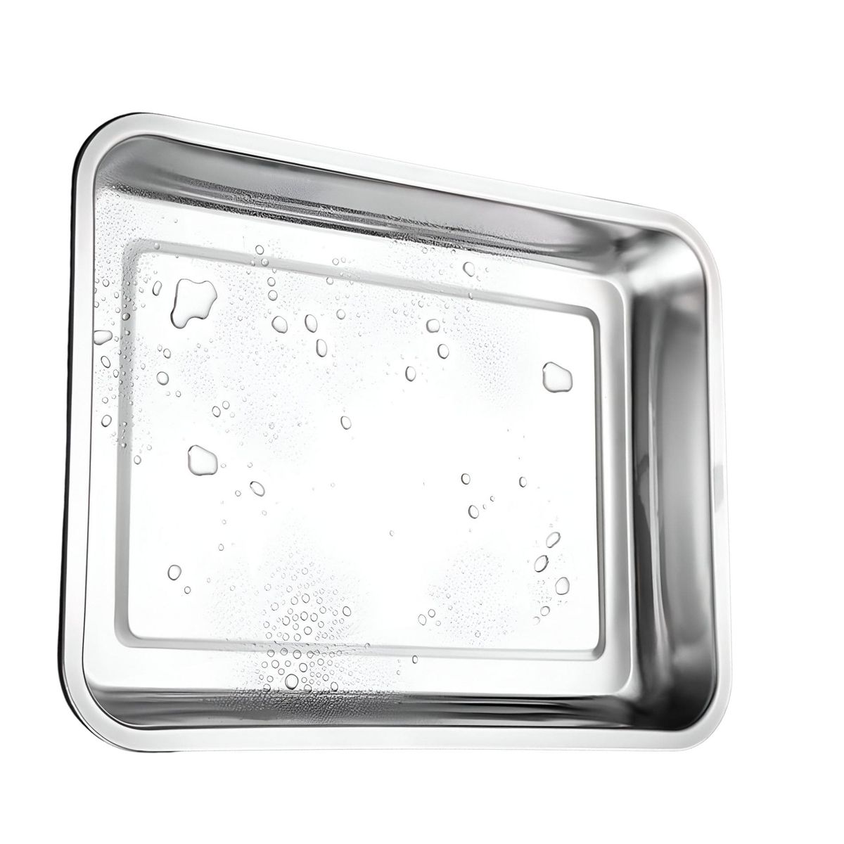 GENERICO - Bandeja Rectangular Profunda de Acero para Horno 36x27 cm