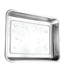 GENERICO - Bandeja Rectangular Profunda de Acero para Horno 36x27 cm
