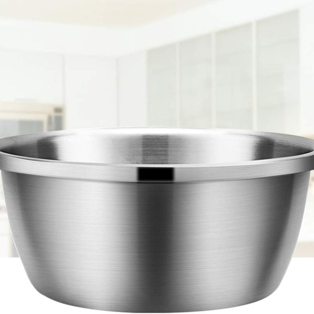 GENERICO - Bowl Ensaladera Redondo Base Plana Acero Cocina 34CM.