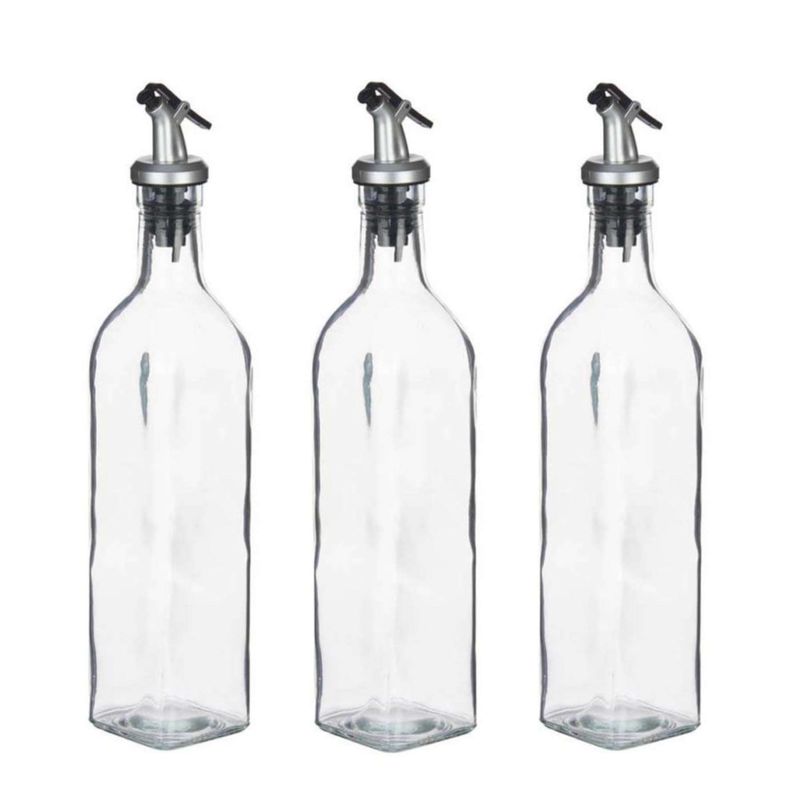 GENERICO - Pack 3 Botellas 500 ml para Aceite y Vinagre