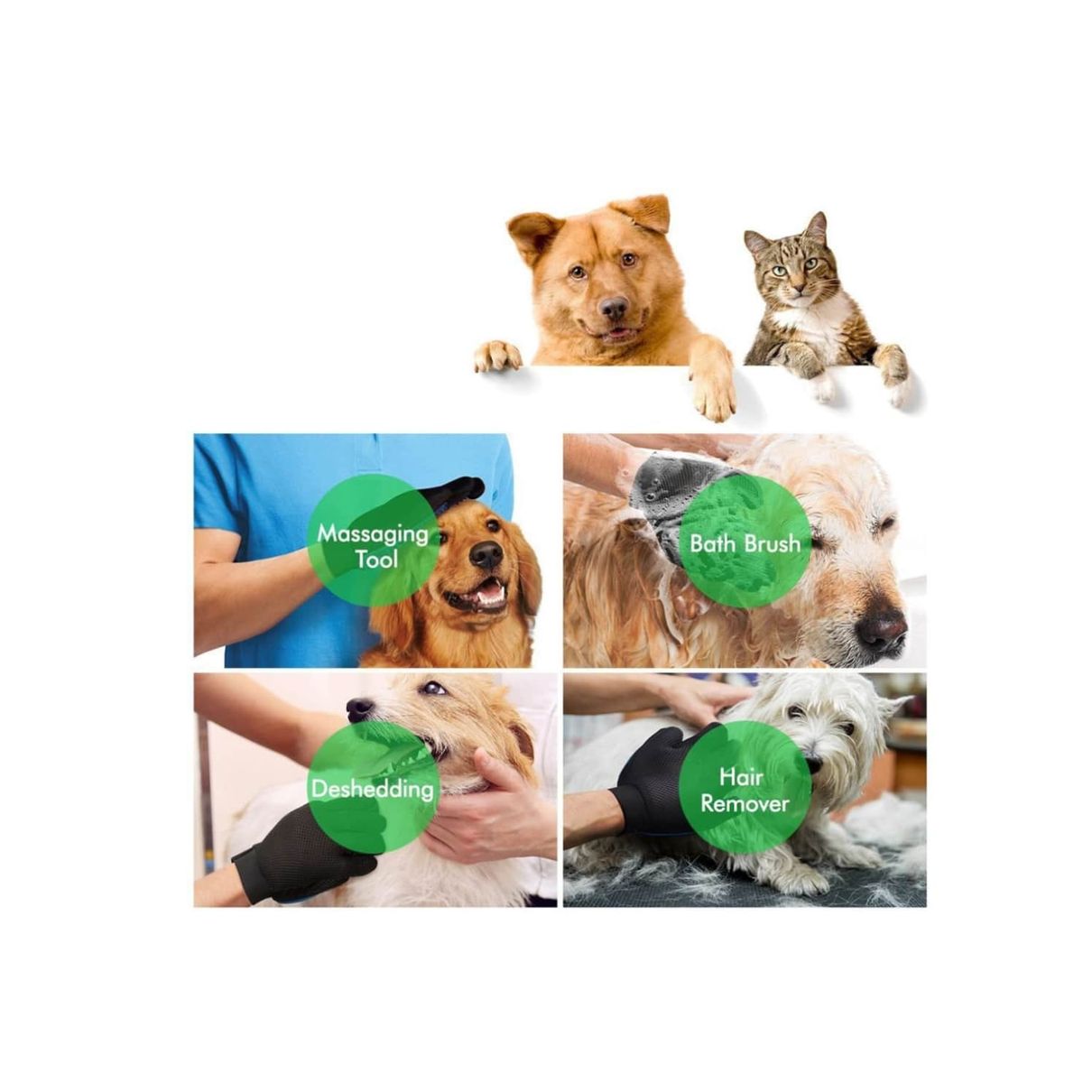 GENERICO - Guante Cepillo Quita Saca Pelo Mascotas Perros Y Gatos