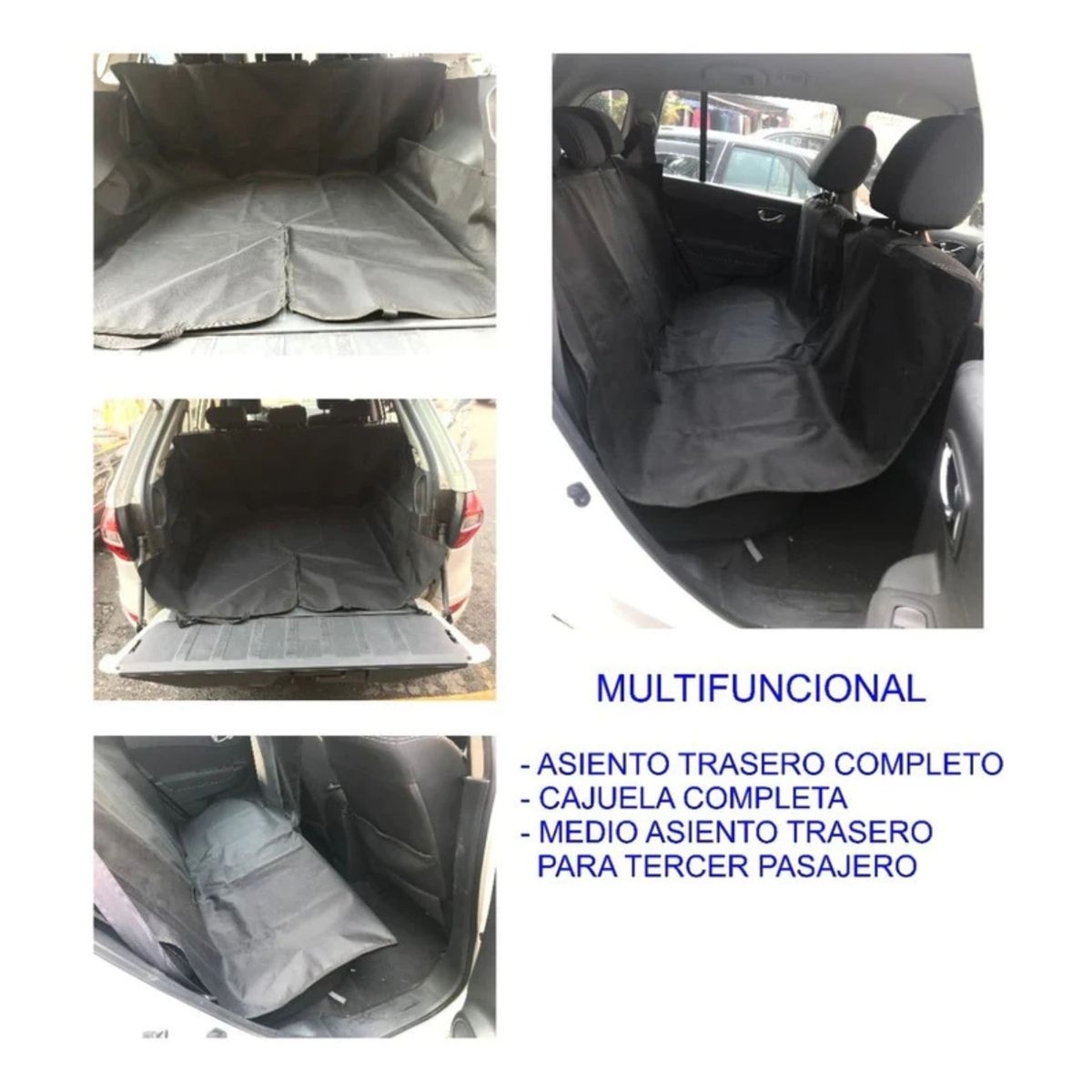 GENERICO - Lona Funda Manta Protectora Cubre Asiento Auto Para Perros Color Negro