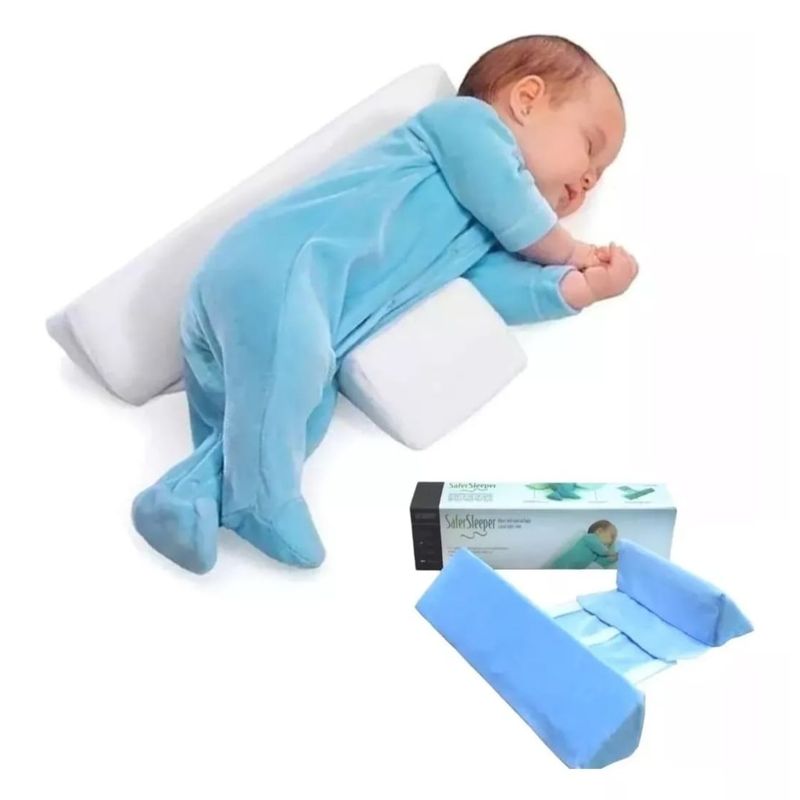 GENERICO - Cojín Antivuelco Bebe  Safer Sleepers CELESTE