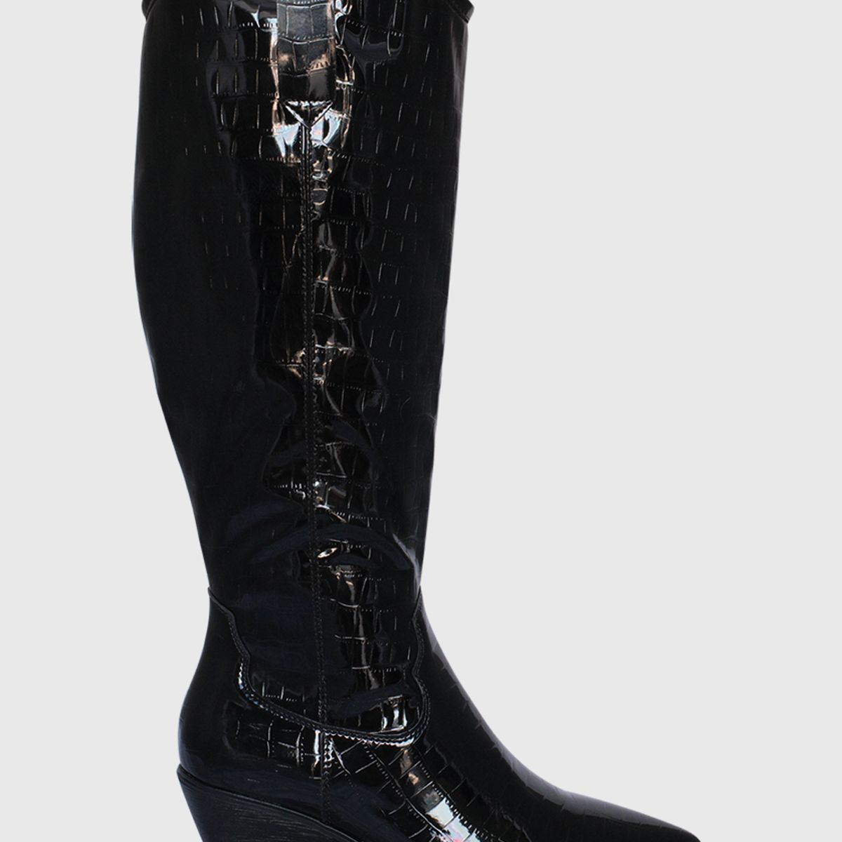 DINASTELLA - Bota caña alta color negro con taco cómodo para mujer