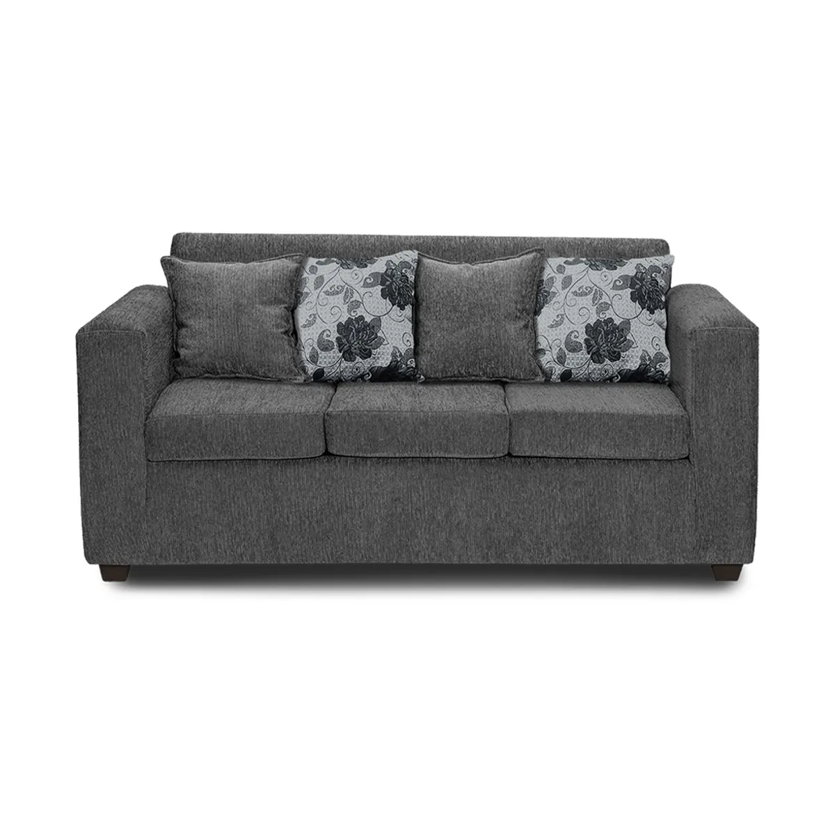 ADONIS LEUDH - Sofá 3 Personas Ezeiza Chenille Gris