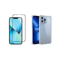 GENERICO - Carcasa Reforzada + Lamina de Vidrio Templado para iPhone 13 Pro