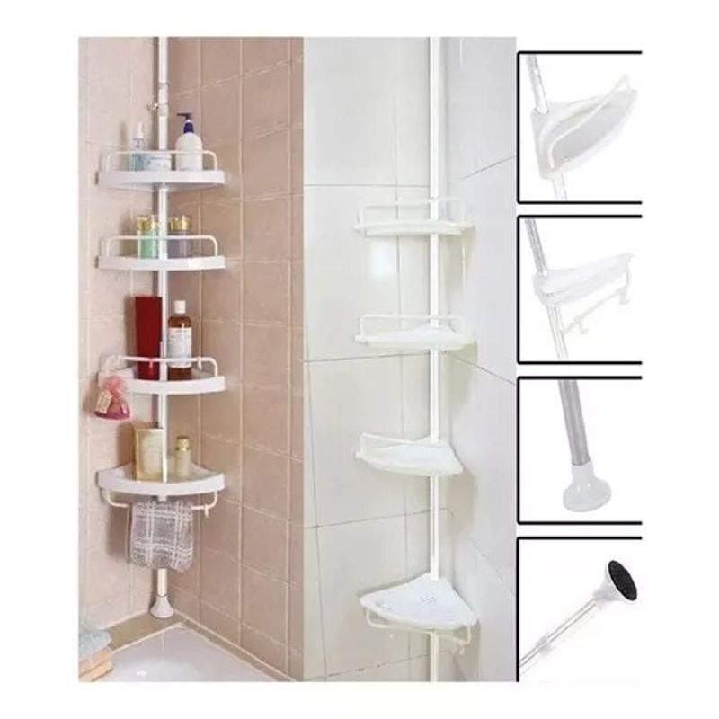 GENERICO - Esquinero Organizador De Baño Altura Regulable