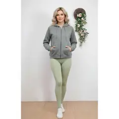 LIKE SHOP - Poleron Algodón Mujer Frisado Corto Cierre Colores 9255