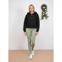 LIKE SHOP - Poleron Algodón Mujer Frisado Corto Cierre Colores 9255