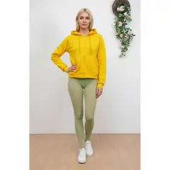 LIKE SHOP - Poleron Algodón Mujer Frisado Corto Cierre Colores 9255