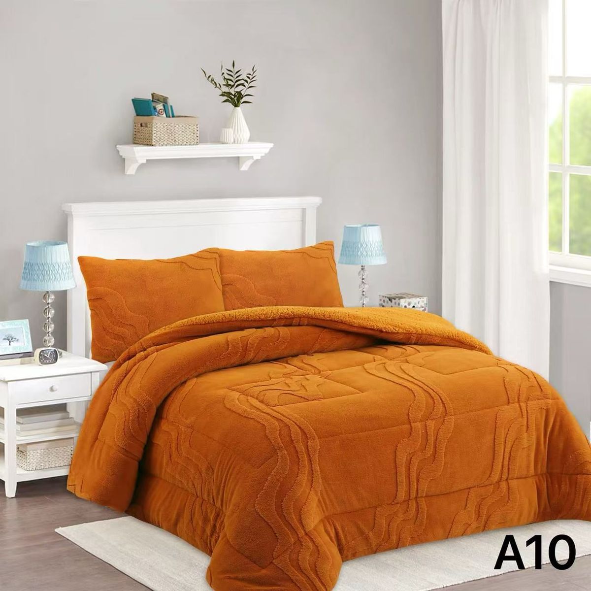 GENERICO - Cobertor Chiporro con Relieve 2 Plazas - Mostaza Cataluña A10