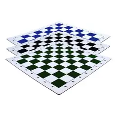 NACION AJEDREZ - Tablero De Ajedrez De Goma Colores Ideal Partidas Rapidas.-