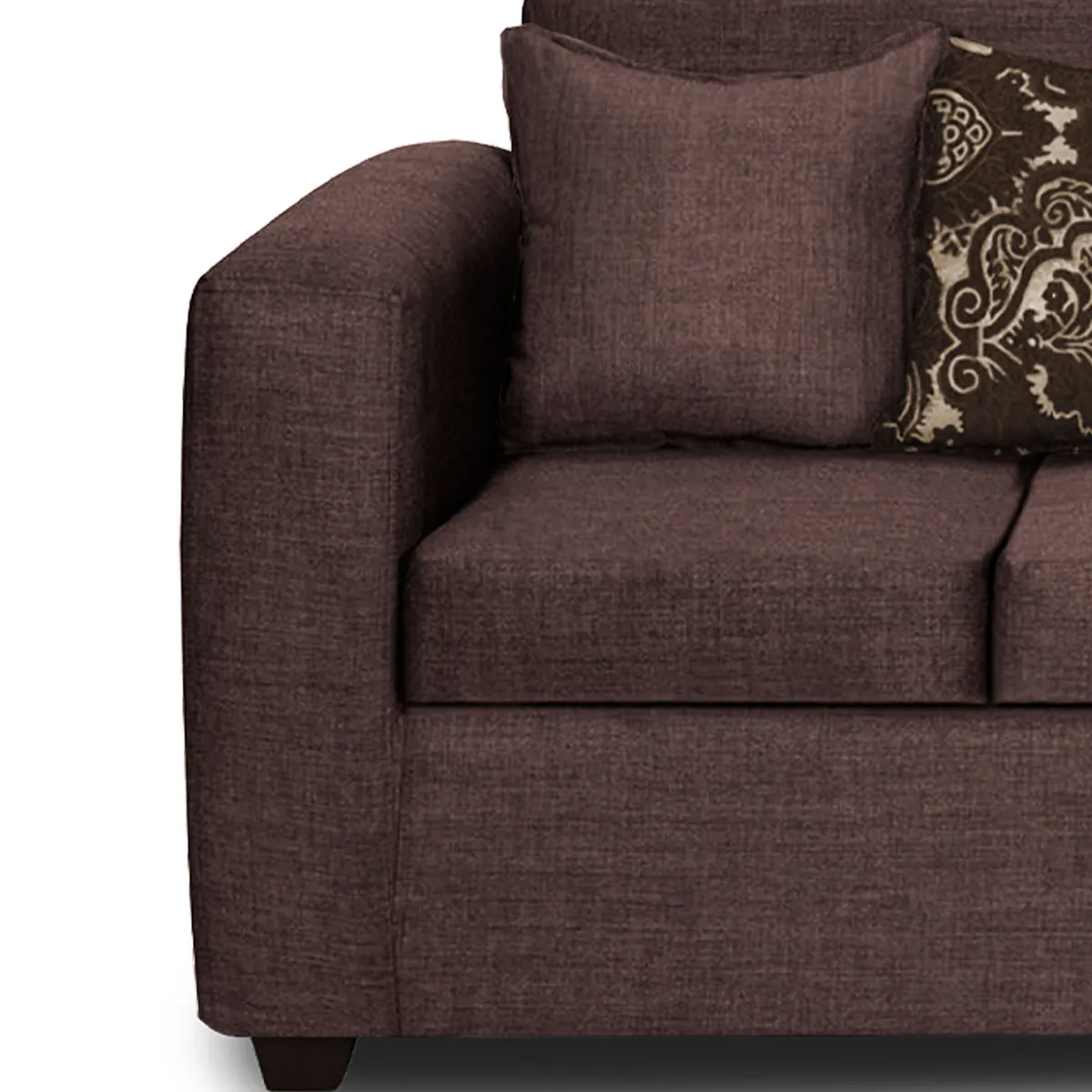 ADONIS LEUDH - Sofá Seccional Intercambiable Ezeiza Tela Lisa Café Oscuro