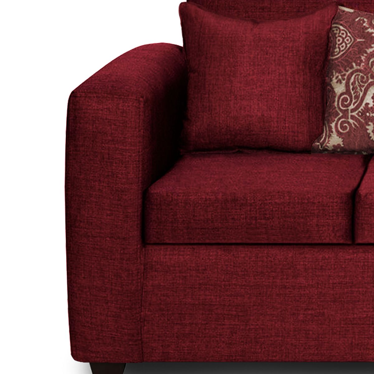 ADONIS LEUDH - Sofá Seccional Intercambiable Ezeiza Tela Lisa Burdeo