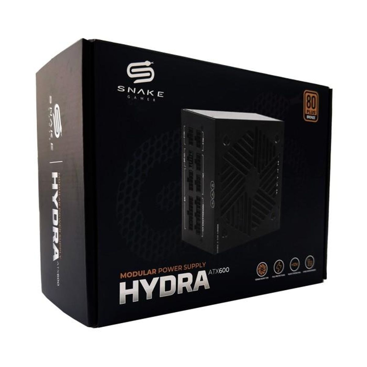 SNAKE GAMER - Fuente de Poder Modular Hydra ATX 600W 80 Plus Bronze