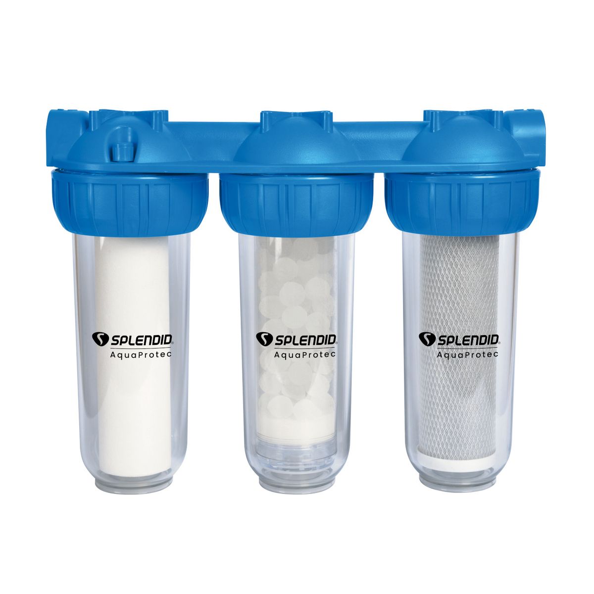 SPLENDID - Filtro Triple de Agua Para Sedimentos Sarro Cloro Splendid