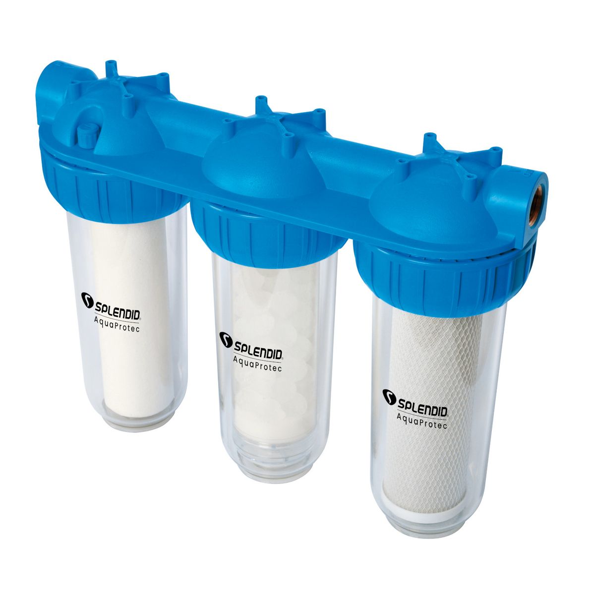 SPLENDID - Filtro Triple de Agua Para Sedimentos Sarro Cloro Splendid
