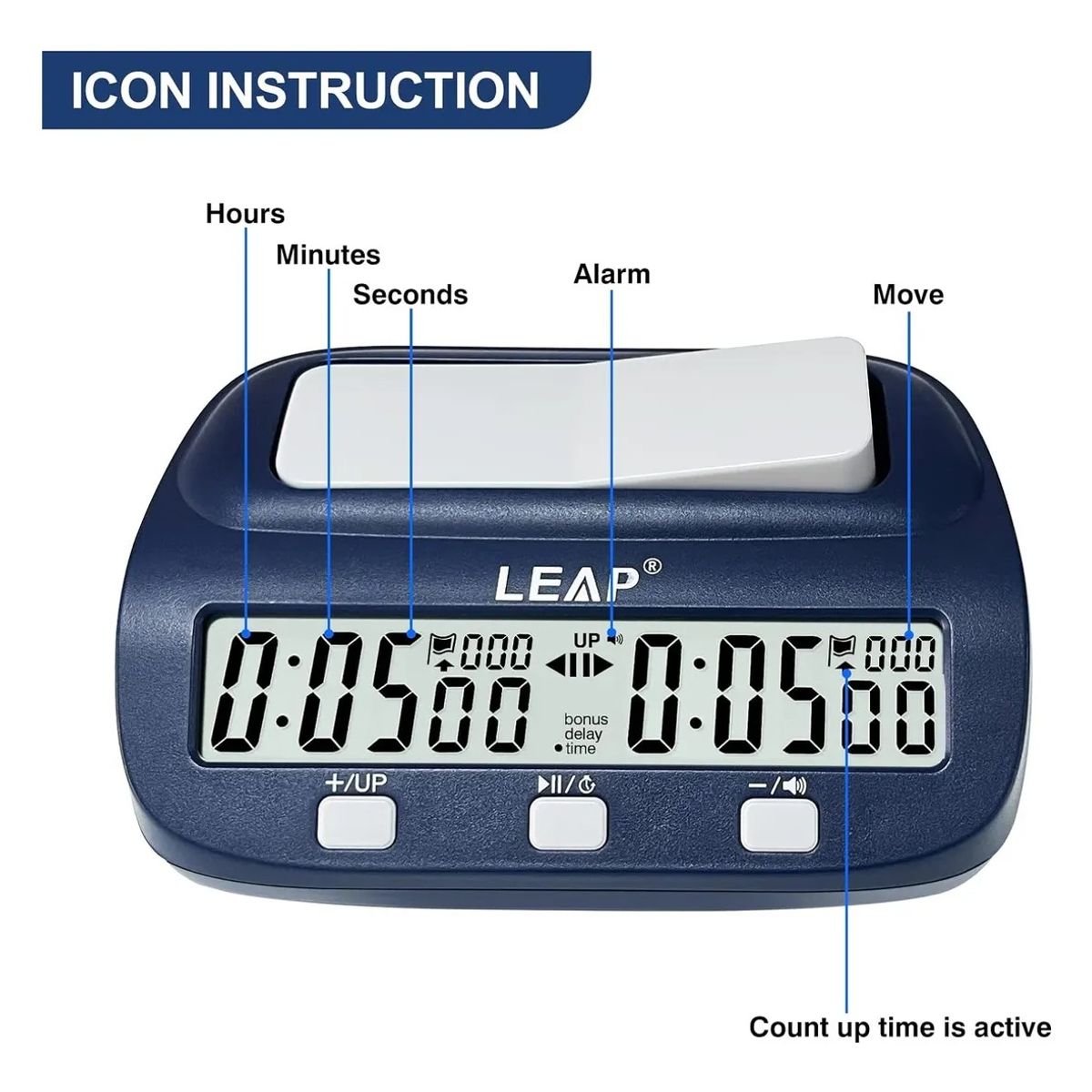 GENERICO - Reloj De Ajedrez Digital Profesional Con Temporizador Azul