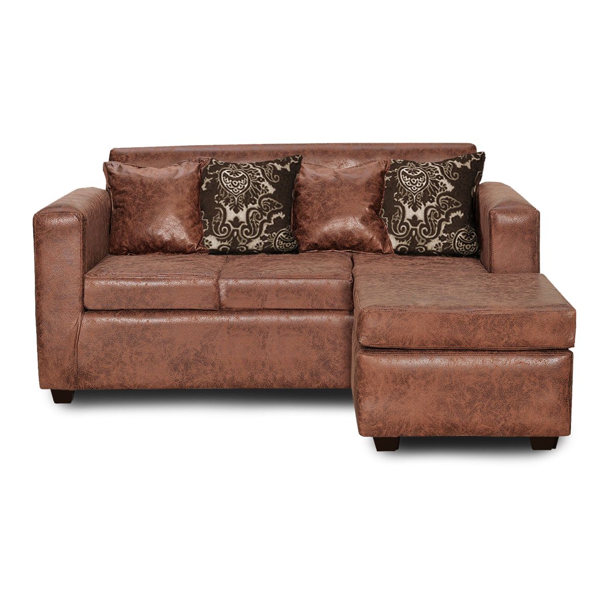 ADONIS LEUDH - Sofá Seccional Intercambiable Ezeiza Envejecido Café Claro