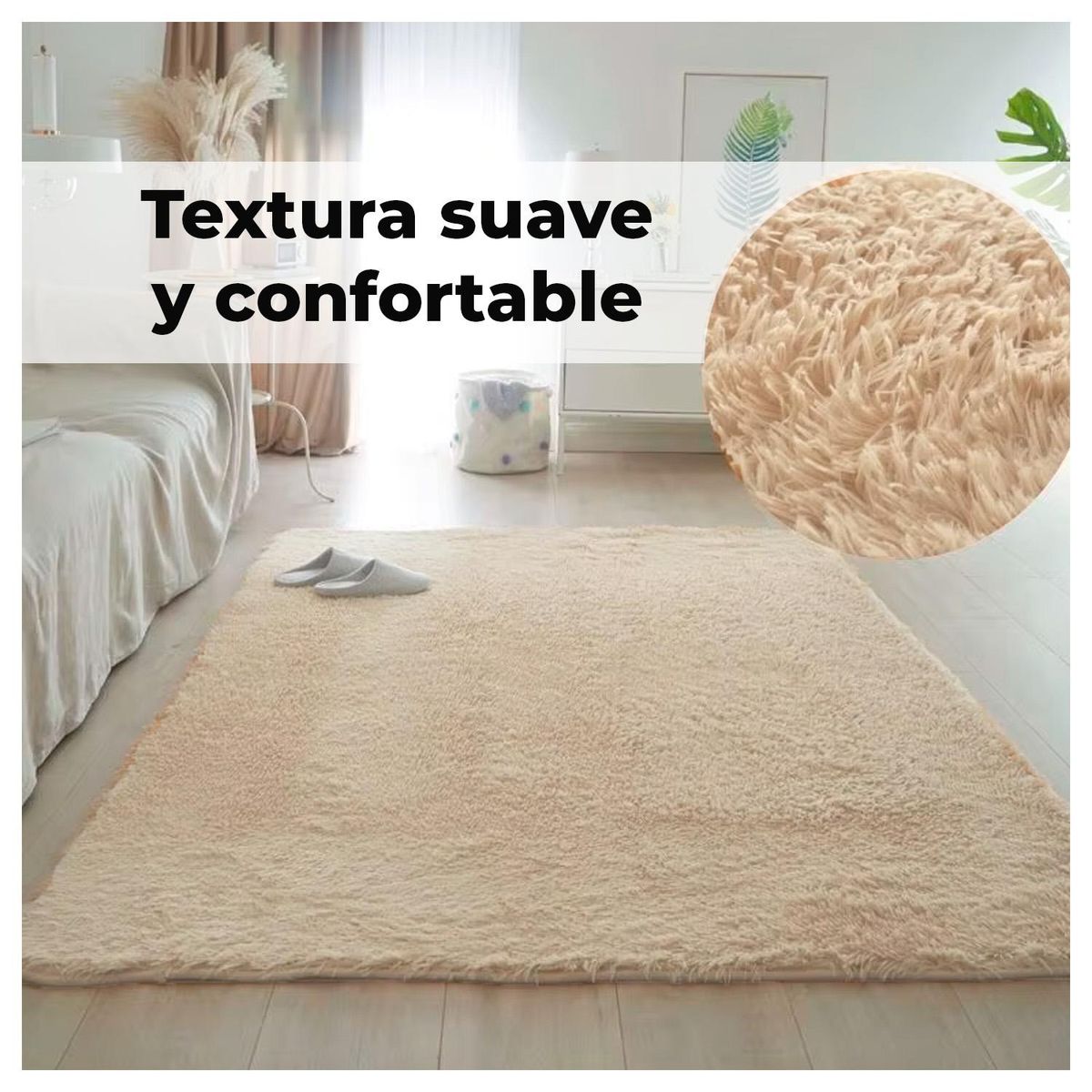 GLOBAL LATIN GROUP - Alfombra Decorativa Antideslizante Living - Negro