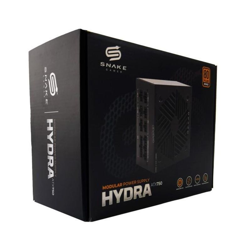 SNAKE GAMER - Fuente de Poder Modular Hydra ATX 750W 80 Plus Bronze