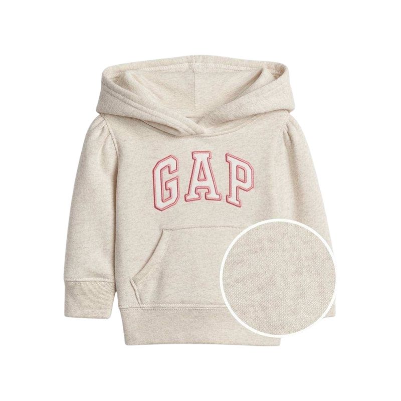 GAP - Polerón Logo Hoddie Bebé Niña Blanco