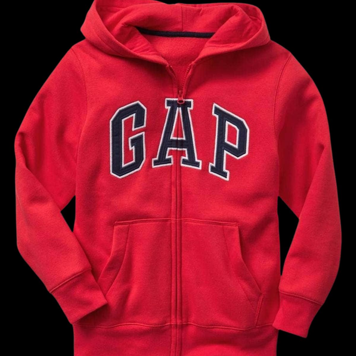 GAP - Polerón Logo Full Zipper Hombre Rojo