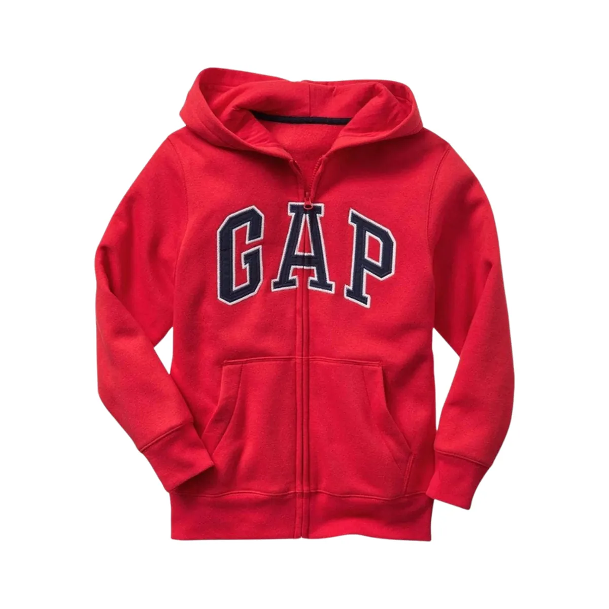 GAP - Polerón Logo Full Zipper Hombre Rojo