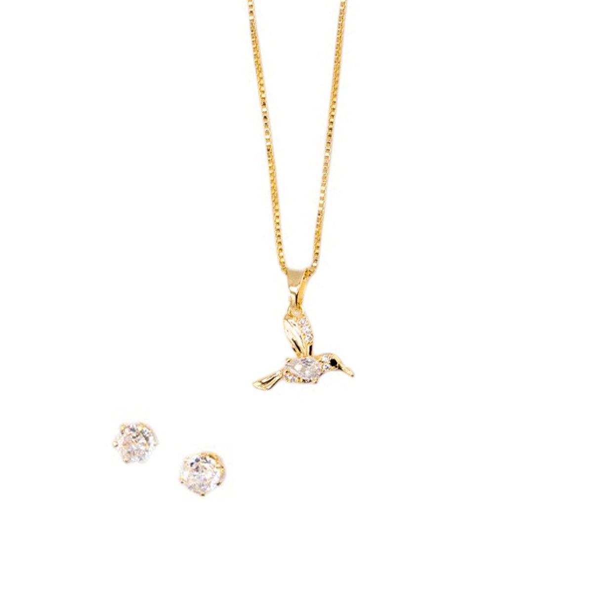 JOYAS MONTERO - Conjunto Eternidad Gold Baño Oro 24K Con Micro Circones