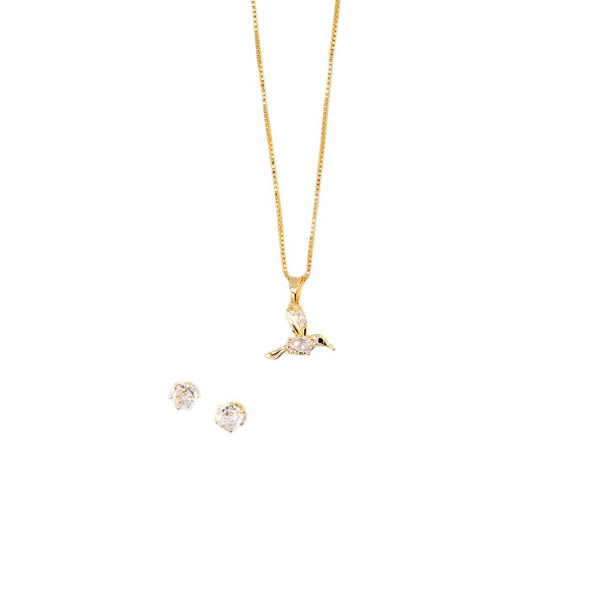 JOYAS MONTERO - Conjunto Eternidad Gold Baño Oro 24K Con Micro Circones