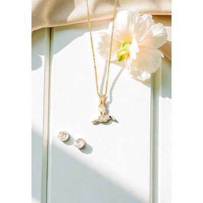 Imagen 2 del producto Conjunto Eternidad Gold Baño Oro 24K Con Micro Circones