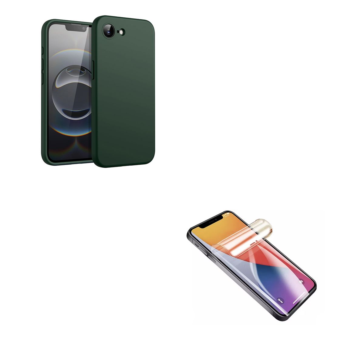 GENERICO - Carcasa Funda Lamina de Clear Compatible Con iPhone 16e Verde