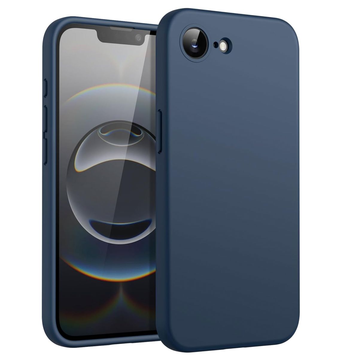 GENERICO - Carcasa Funda Lamina de Clear Compatible Con iPhone 16e Azul Oscuro