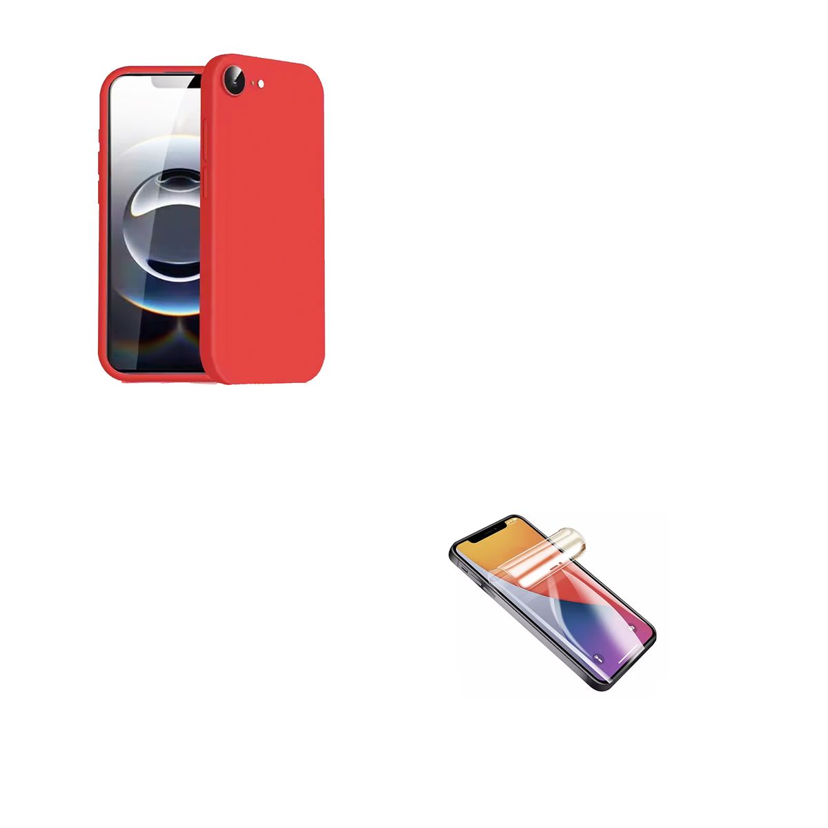 JOIGO - Carcasa Funda Lamina Clear iPhone 16e Rojo